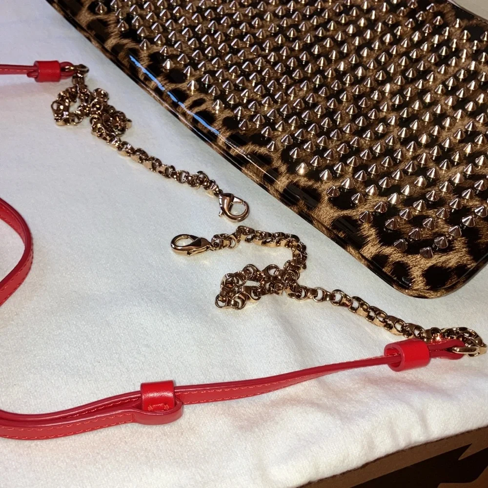 Christian Louboutin Loubiposh Animal print Crossbody Clutch